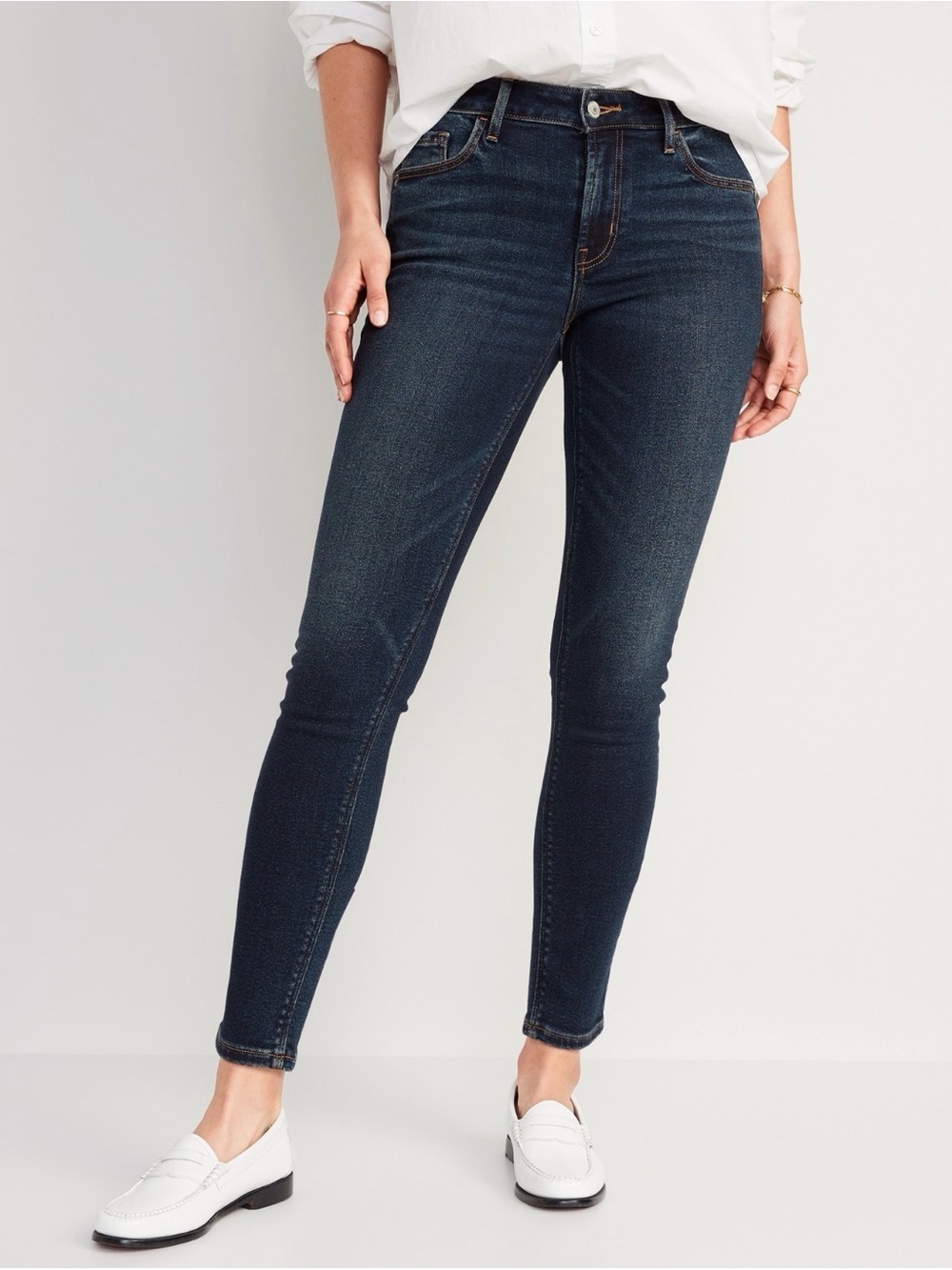 Old Navy Dark Blue Skinny Jeans for Women